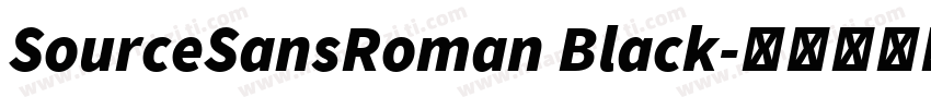 SourceSansRoman Black字体转换